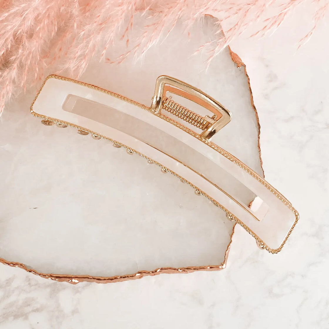 Gold Metal + Tortoise Claw Clip