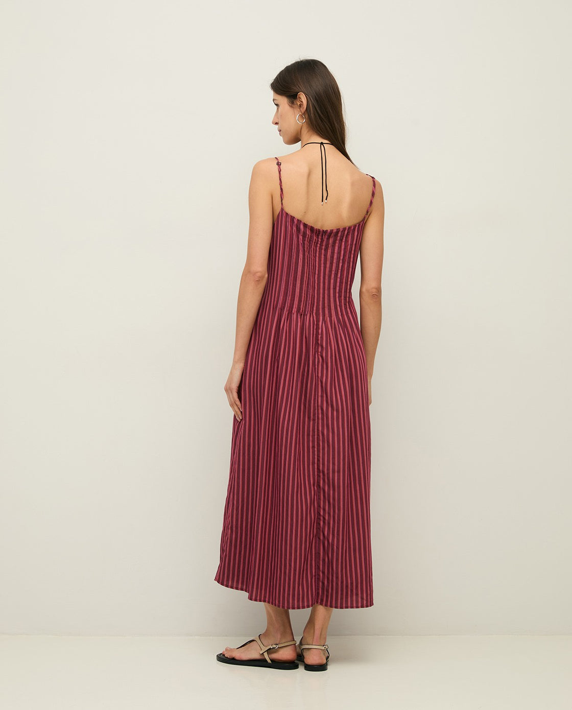 Aubergine Strip Strap Dress
