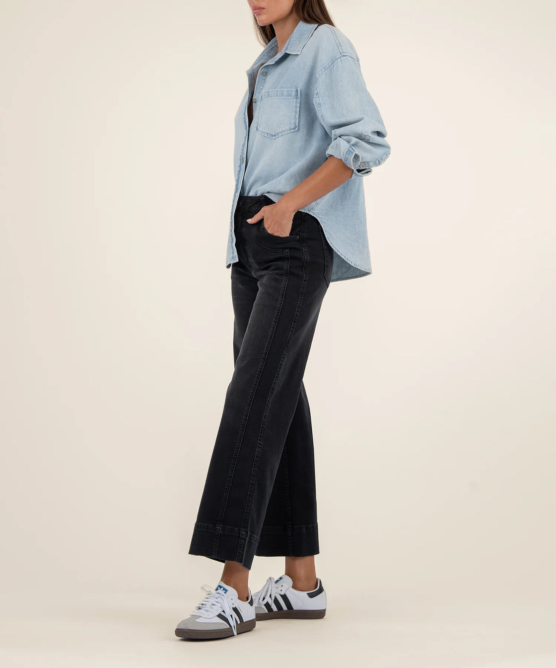 Meg High Rise Wide Leg Glittering