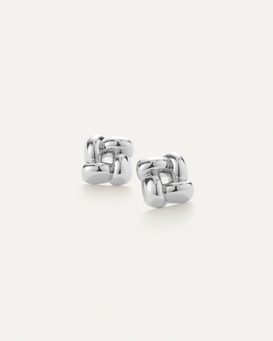 Mini Woven Square Earrings