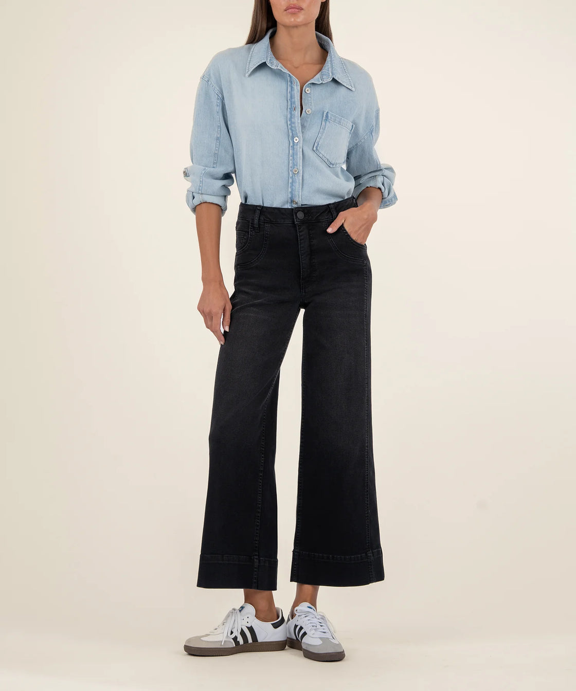 Meg High Rise Wide Leg Glittering