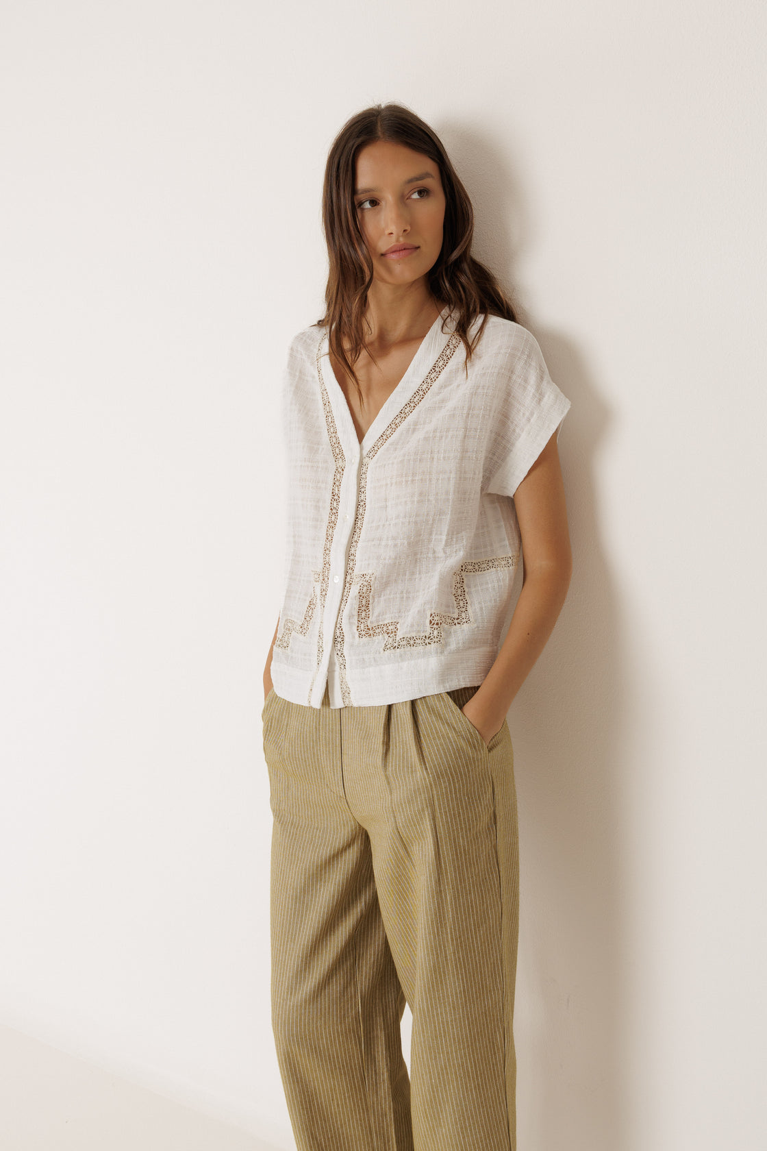 Inset Lace Blouse