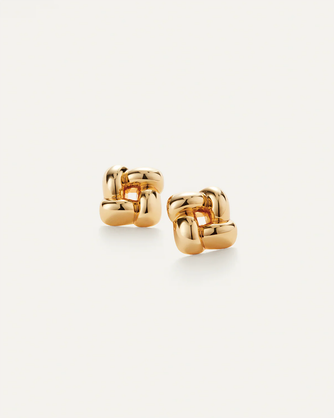 Mini Woven Square Earrings