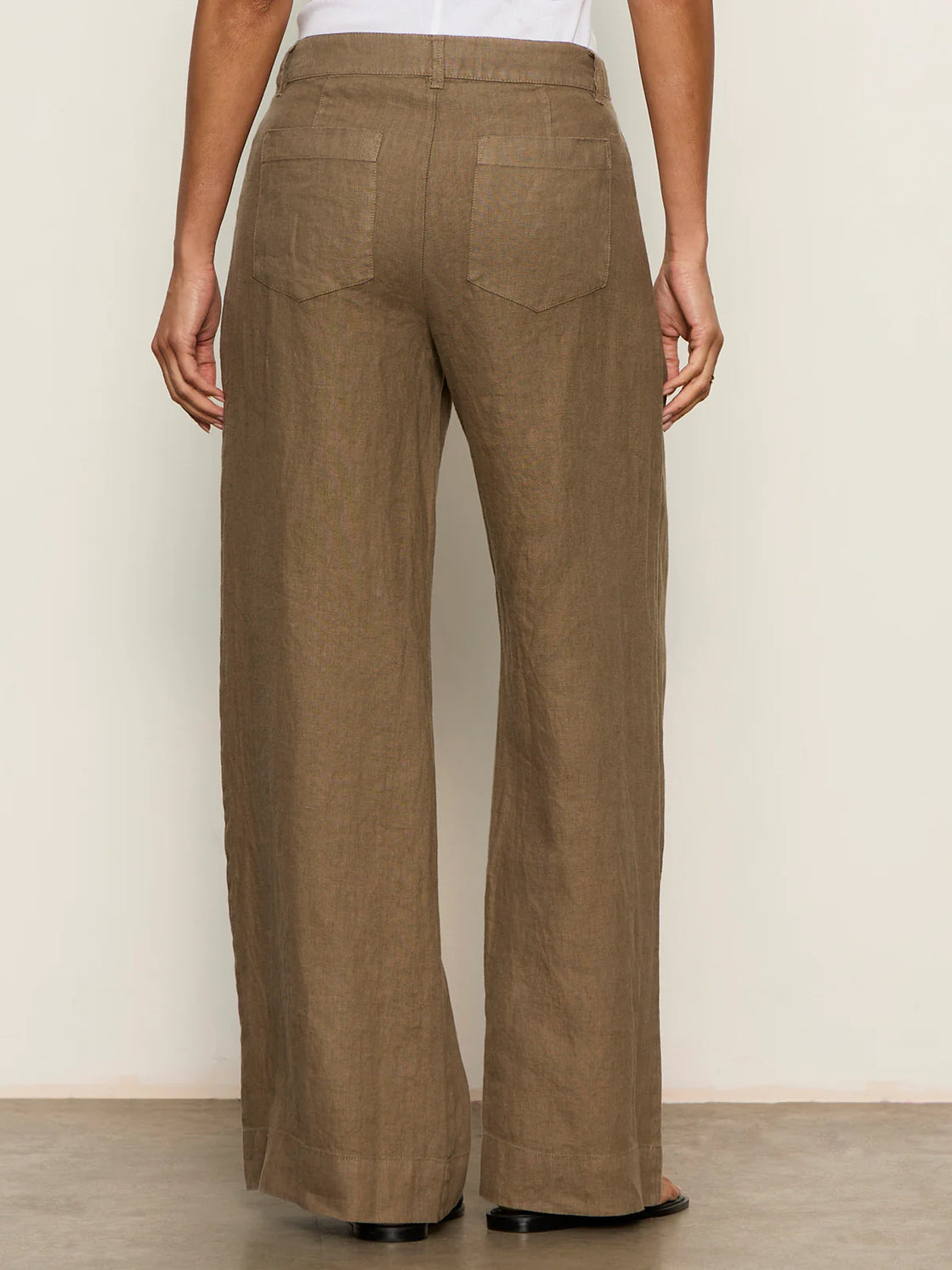 The Linen Marine Wide Leg Pant