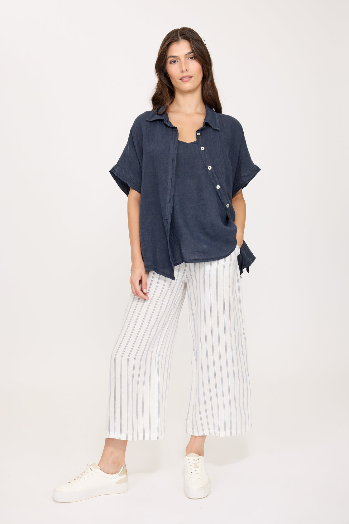 Cropped Linen Pant