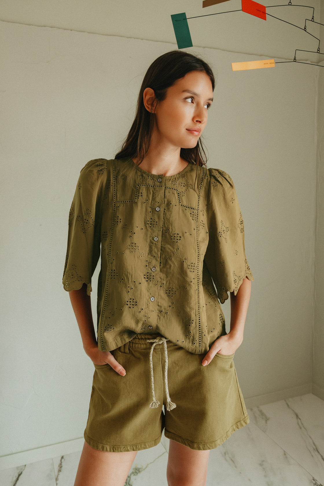 Schiffli Embroidery Blouse