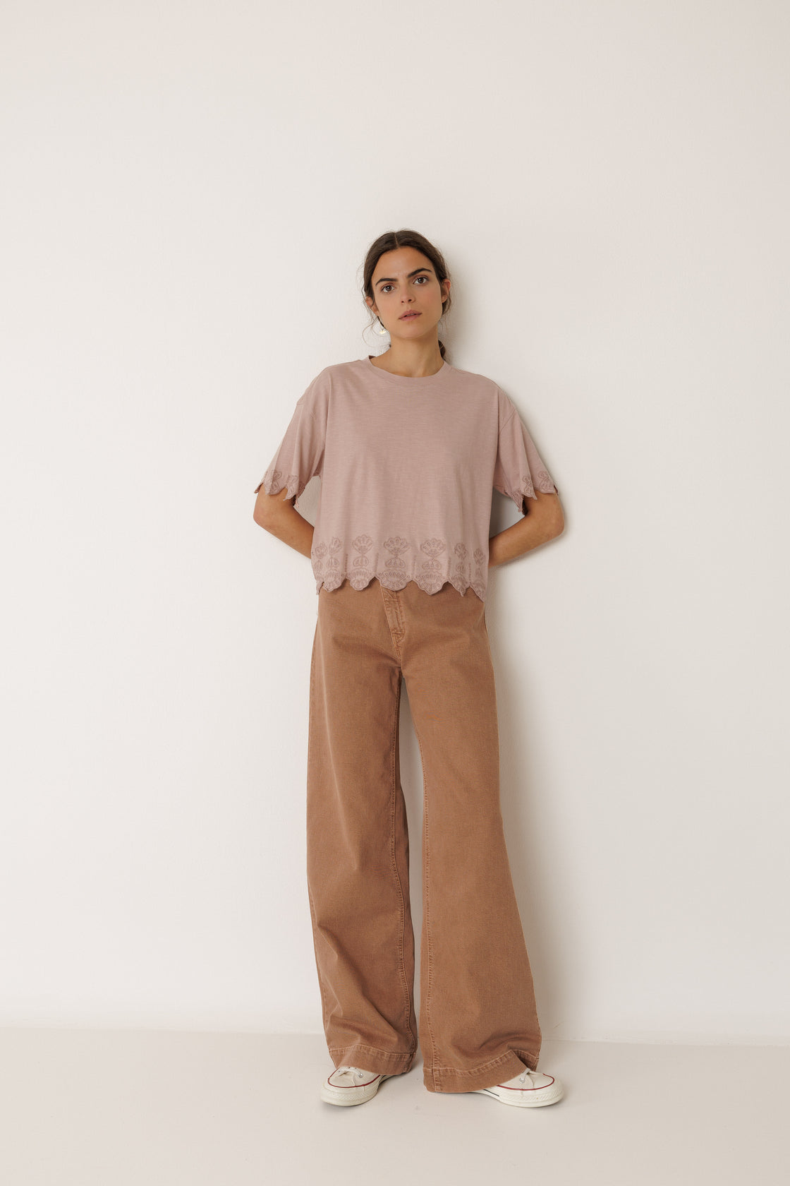 Boxy Embroidered Tee