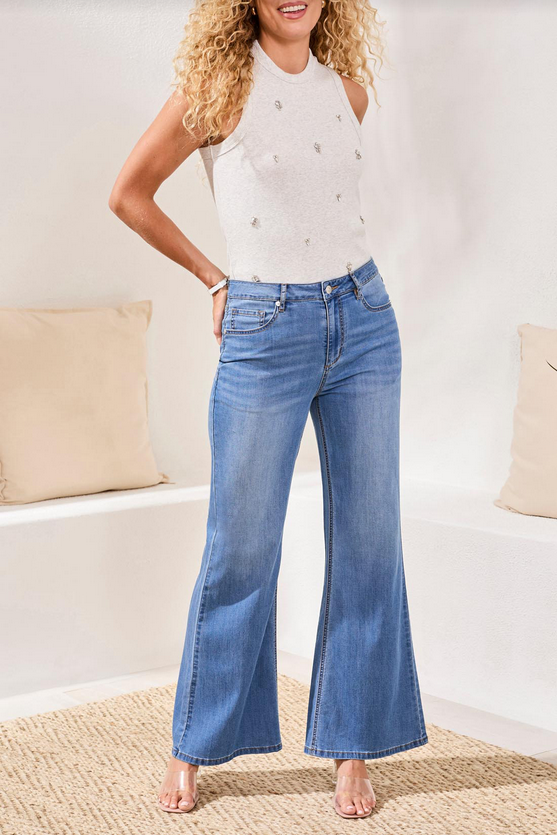 Brooke Hugging Palazzo Denim Amalficoast