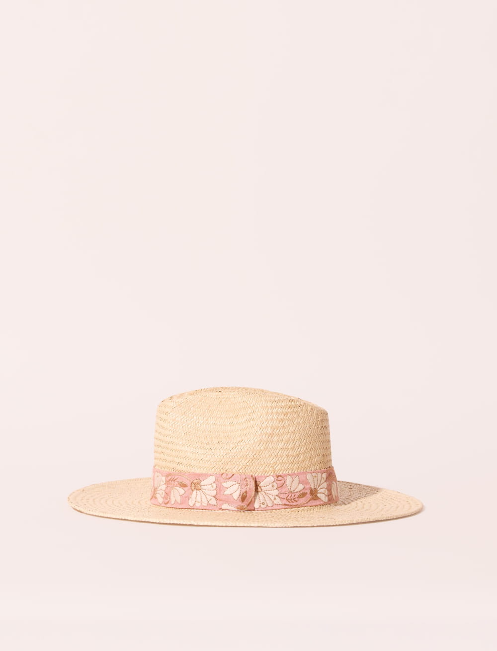 Chapeau Paille Rose Rosalie