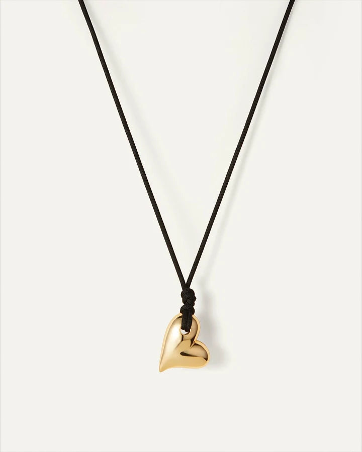 Art Heart On String Necklace
