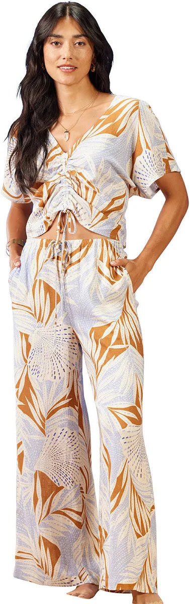 Drawstring Front Shell Blouse