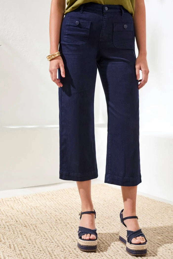 Sophia Hugging Crop Palazzo in Nautical